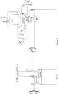 Neomounts Uchwyt biurkowy na monitor 10" - 32" (FPMA-D510BLACK) 5