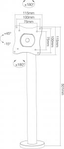 Neomounts Uchwyt biurkowy na monitor 10" - 32" (NS-DPOS100BLACK) 9