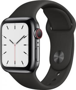 Smartwatch Apple Watch 5 GPS+Cellular 40mm Black Steel Czarny  (MWX82FD/A) 1