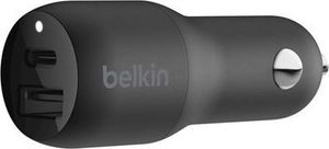 Ładowarka Belkin Belkin Dual Car Charger USB-C 18W + USB-A 12W sw. F7U100btBLK 1