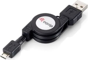Kabel USB Equip USB-A - microUSB 1 m Czarny (128595) 1
