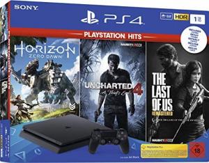 Sony Playstation 4 Slim 1TB + Horizon Zero Dawn + Uncharted 4 Kres Złodzieja + The Last of Us Remastered 1