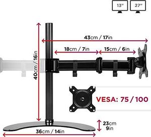Uchwyt Durable Durable Tablet Holder WALL PRO metallic silver 8935-23 2
