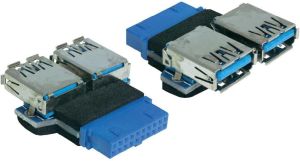 Delock Adapter 19-pin USB 3.0 na 2x USB-A 3.0 (65324) 1