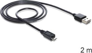 Kabel USB Delock USB-A - microUSB 2 m Beżowy (83367) 3