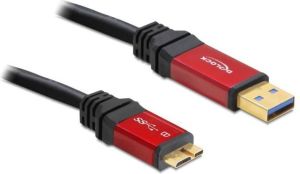 Kabel USB Delock USB-A - microUSB 1 m Czerwony Czarny (82760) 1