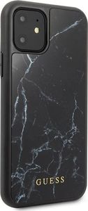Guess Guess iPhone 11 GUHCN61HYMABK czarny hard case Marble 5