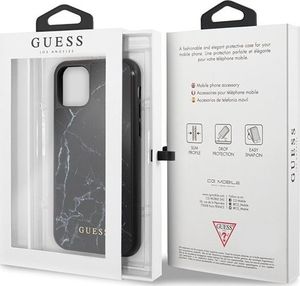 Guess Guess iPhone 11 GUHCN61HYMABK czarny hard case Marble 7