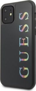 Guess Guess iPhone 11 GUHCN61LGMLBK czarny hard case Glitter Logo 2