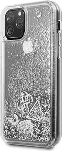 Guess Guess iPhone 11 Pro GUHCN58GLHFLSI srebrny hard case Glitter Hearts 2