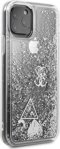 Guess Guess iPhone 11 Pro GUHCN58GLHFLSI srebrny hard case Glitter Hearts 5