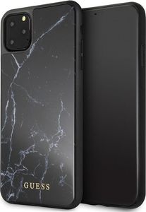 Guess Guess iPhone 11 Pro Max GUHCN65HYMABK czarny hard case Marble 1