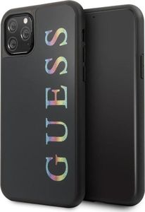 Guess Guess iPhone 11 Pro Max GUHCN65LGMLBK czarny hard case Glitter Logo 1