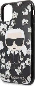 Karl Lagerfeld Karl Lagerfeld iPhone 11 KLHCN61FLFBBK czarny hard case Flower Iconic Karl 3