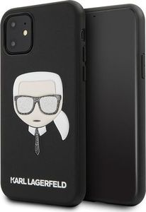 Karl Lagerfeld Karl Lagerfeld iPhone 11 KLHCN61GLBK czarny hard case Iconic Embossed & Glitter 1
