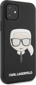 Karl Lagerfeld Karl Lagerfeld iPhone 11 KLHCN61GLBK czarny hard case Iconic Embossed & Glitter 5