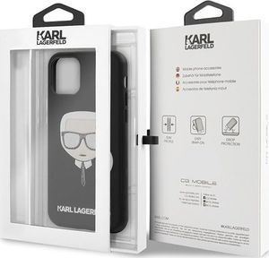 Karl Lagerfeld Karl Lagerfeld iPhone 11 KLHCN61GLBK czarny hard case Iconic Embossed & Glitter 7