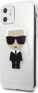 Karl Lagerfeld Karl Lagerfeld iPhone 11 KLHCN61TPUTRIKSL srebrny hard case Glitter Iconic Karl 2