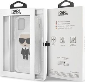Karl Lagerfeld Karl Lagerfeld iPhone 11 KLHCN61TPUTRIKSL srebrny hard case Glitter Iconic Karl 7