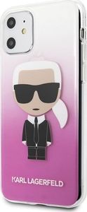 Karl Lagerfeld Karl Lagerfeld iPhone 11 KLHCN61TRDFKPI różowy hard case Gradient Iconic Karl 2
