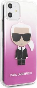 Karl Lagerfeld Karl Lagerfeld iPhone 11 KLHCN61TRDFKPI różowy hard case Gradient Iconic Karl 5