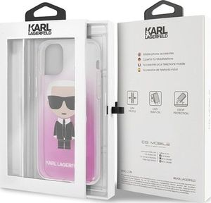 Karl Lagerfeld Karl Lagerfeld iPhone 11 KLHCN61TRDFKPI różowy hard case Gradient Iconic Karl 7