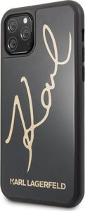 Karl Lagerfeld Karl Lagerfeld iPhone 11 Pro KLHCN58DLKSBK czarny hard case Signature Glitter 2