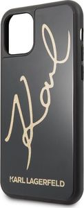 Karl Lagerfeld Karl Lagerfeld iPhone 11 Pro KLHCN58DLKSBK czarny hard case Signature Glitter 3