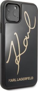 Karl Lagerfeld Karl Lagerfeld iPhone 11 Pro KLHCN58DLKSBK czarny hard case Signature Glitter 6