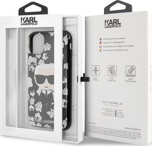 Karl Lagerfeld Karl Lagerfeld iPhone 11 Pro KLHCN58FLFBBK czarny hard case Flower Iconic Karl 5