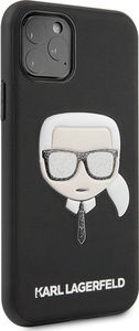 Karl Lagerfeld Karl Lagerfeld iPhone 11 Pro KLHCN58GLBK czarny hard case Iconic Embossed & Glitter 5