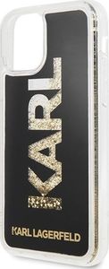 Karl Lagerfeld Karl Lagerfeld iPhone 11 Pro KLHCN58KAGBK czarny hard case Karl Logo Glitter 3