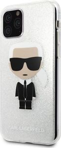 Karl Lagerfeld Karl Lagerfeld iPhone 11 Pro KLHCN58TPUTRIKSL srebrny hard case Glitter Iconic Karl 2