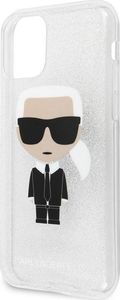 Karl Lagerfeld Karl Lagerfeld iPhone 11 Pro KLHCN58TPUTRIKSL srebrny hard case Glitter Iconic Karl 3