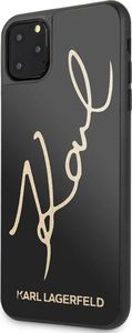 Karl Lagerfeld Karl Lagerfeld iPhone 11 Pro Max KLHCN65DLKSBK czarny hard case Signature Glitter 2