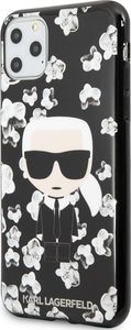 Karl Lagerfeld Karl Lagerfeld iPhone 11 Pro Max KLHCN65FLFBBK czarny hard case Flower Iconic Karl 2