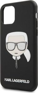 Karl Lagerfeld Karl Lagerfeld iPhone 11 Pro Max KLHCN65GLBK czarny hard case Iconic Embossed & Glitter 3