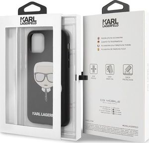 Karl Lagerfeld Karl Lagerfeld iPhone 11 Pro Max KLHCN65GLBK czarny hard case Iconic Embossed & Glitter 7