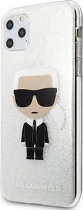 Karl Lagerfeld Karl Lagerfeld iPhone 11 Pro Max KLHCN65TPUTRIKSL srebrny hard case Glitter Iconic Karl 2