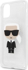 Karl Lagerfeld Karl Lagerfeld iPhone 11 Pro Max KLHCN65TPUTRIKSL srebrny hard case Glitter Iconic Karl 3