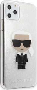 Karl Lagerfeld Karl Lagerfeld iPhone 11 Pro Max KLHCN65TPUTRIKSL srebrny hard case Glitter Iconic Karl 6