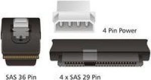 Delock Mini SAS - 4x SAS + Molex (83146) 2