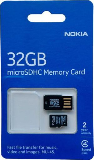 Karta Nokia MicroSDHC 32 GB Class 4  (MU-45) 1