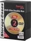 Hama Hama Slim DVD Double Jewel Case pack of 10, black 51184 1