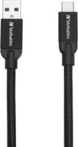 Kabel USB Verbatim USB-A - USB-C 1 m Czarny (48871) 1