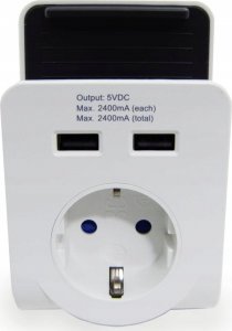 Kabel zasilający REV REV USB Charger 2-fold with Shelf white 1