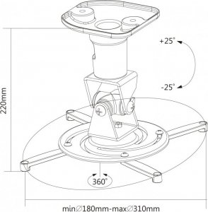 Uchwyt do projektorów Reflecta reflecta Supvex Ceiling Mount white 3