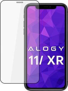 Alogy Szkło Alogy Full Glue case friendly do Apple iPhone XR / iPhone 11 Czarne uniwersalny 1