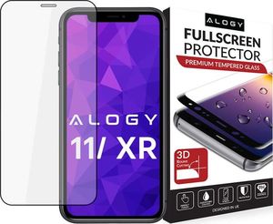 Alogy Szkło Alogy Full Glue case friendly do Apple iPhone XR / iPhone 11 Czarne uniwersalny 2