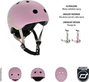ScootAndRide Kask dla dzieci 1-5 lat Rose r. XXS-S (96323) 2
